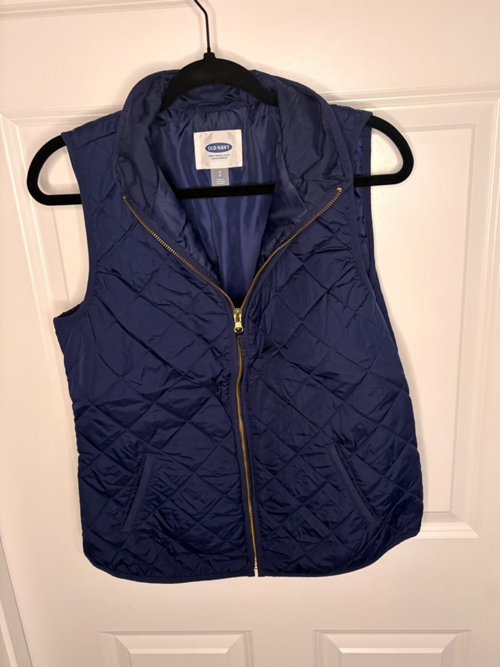 Old Navy Quilted Puffer Vest Navy Blue Size Small
